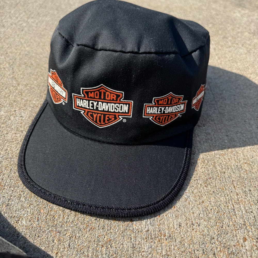 Vintage Harley-Davidson Logos Classic Elastic Painters Cap Hat